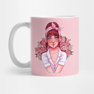 Girl with Roses Mug